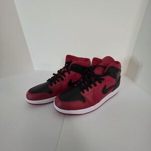 Jordan Red and Black High-Top Sneakers
